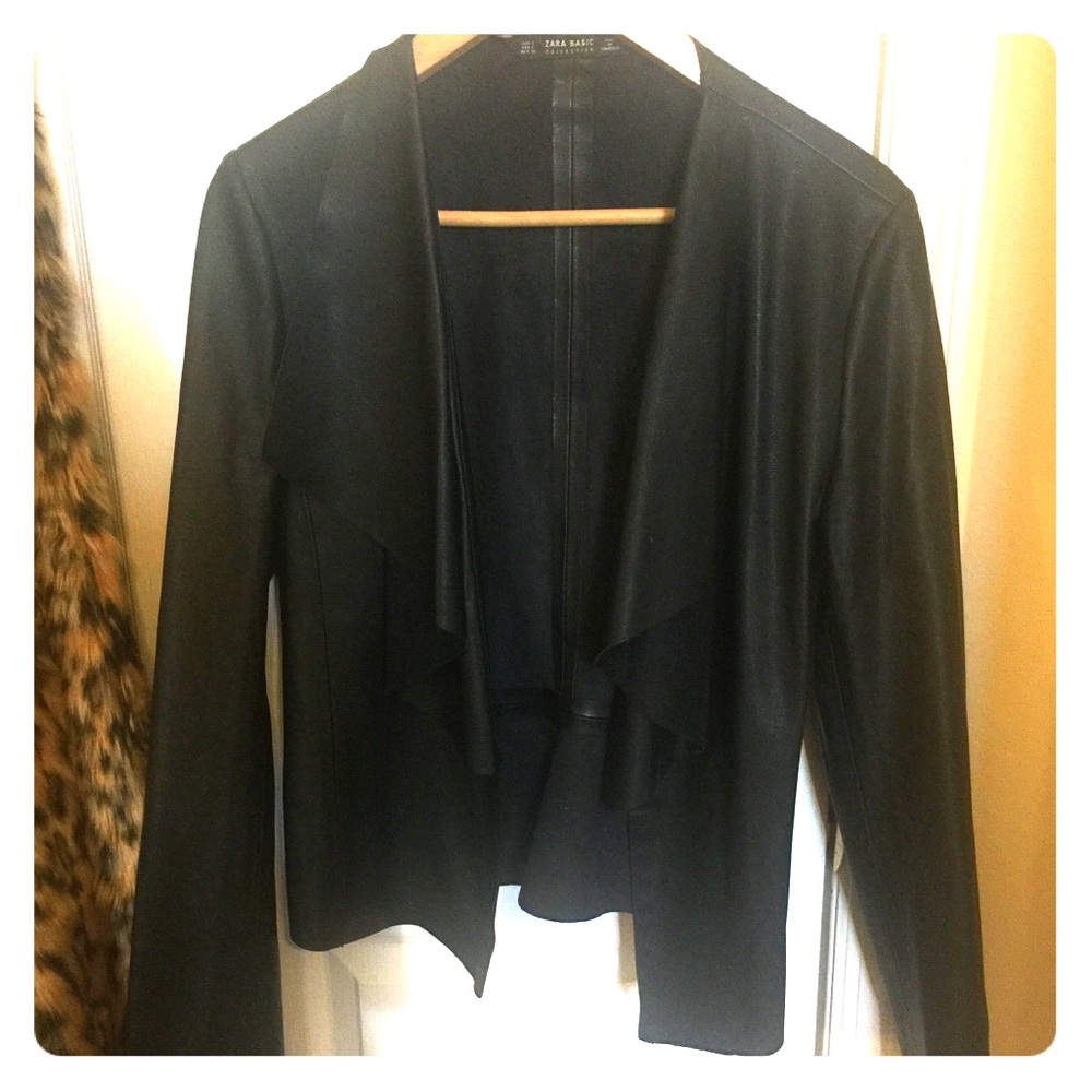 ZARA BASIC JACKET DRAPE FRONT